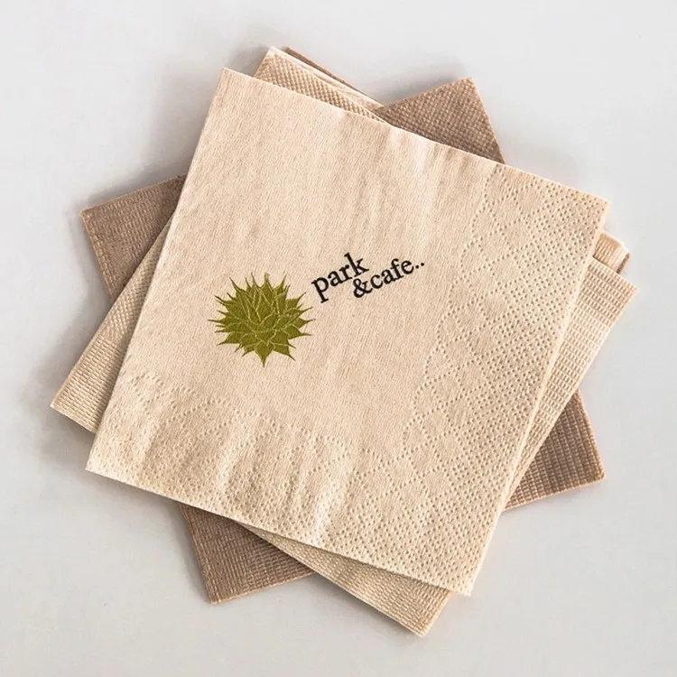 Custom logo printed disposable cocktail restaurant bar paper napkin