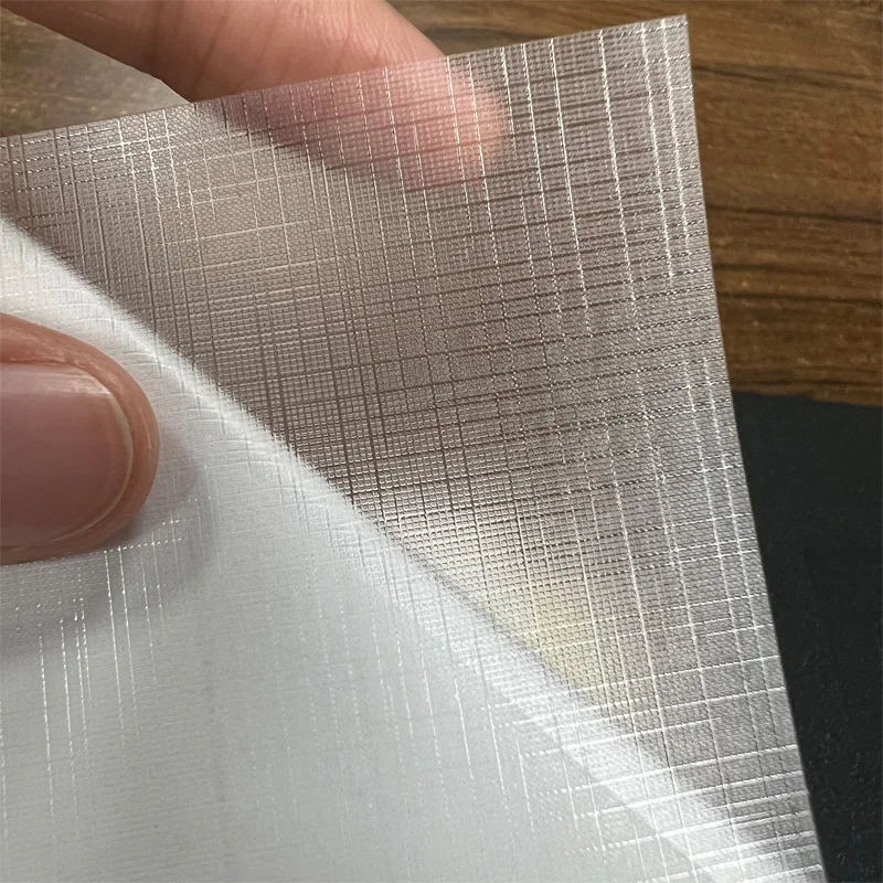 AOLI Crossing Texture Cold Lamination Film in roll, PVC Binding Covering, transparent cold lamination film