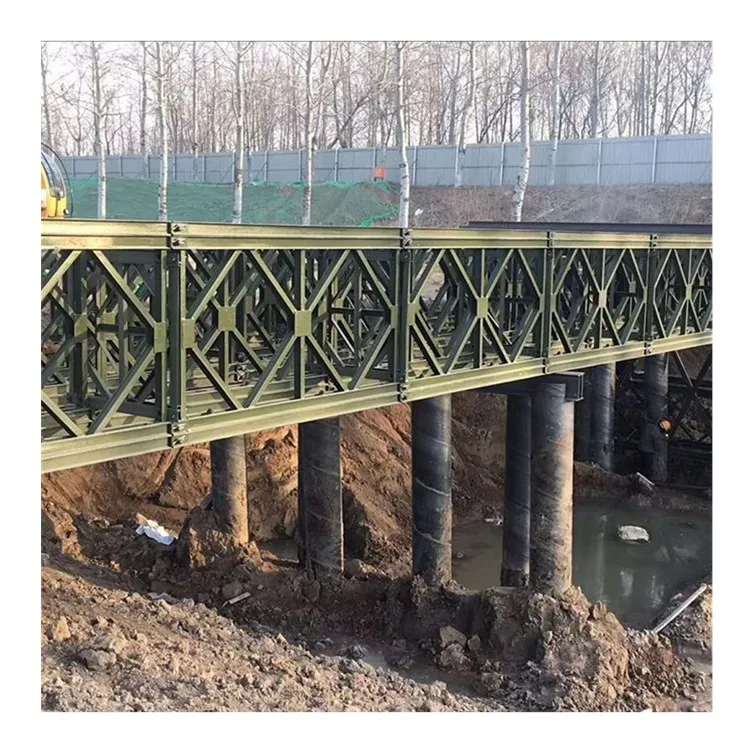 China Manufacturer Steel Structure Prefabricated Portable ZB200 Steel Structure Bailey bridge