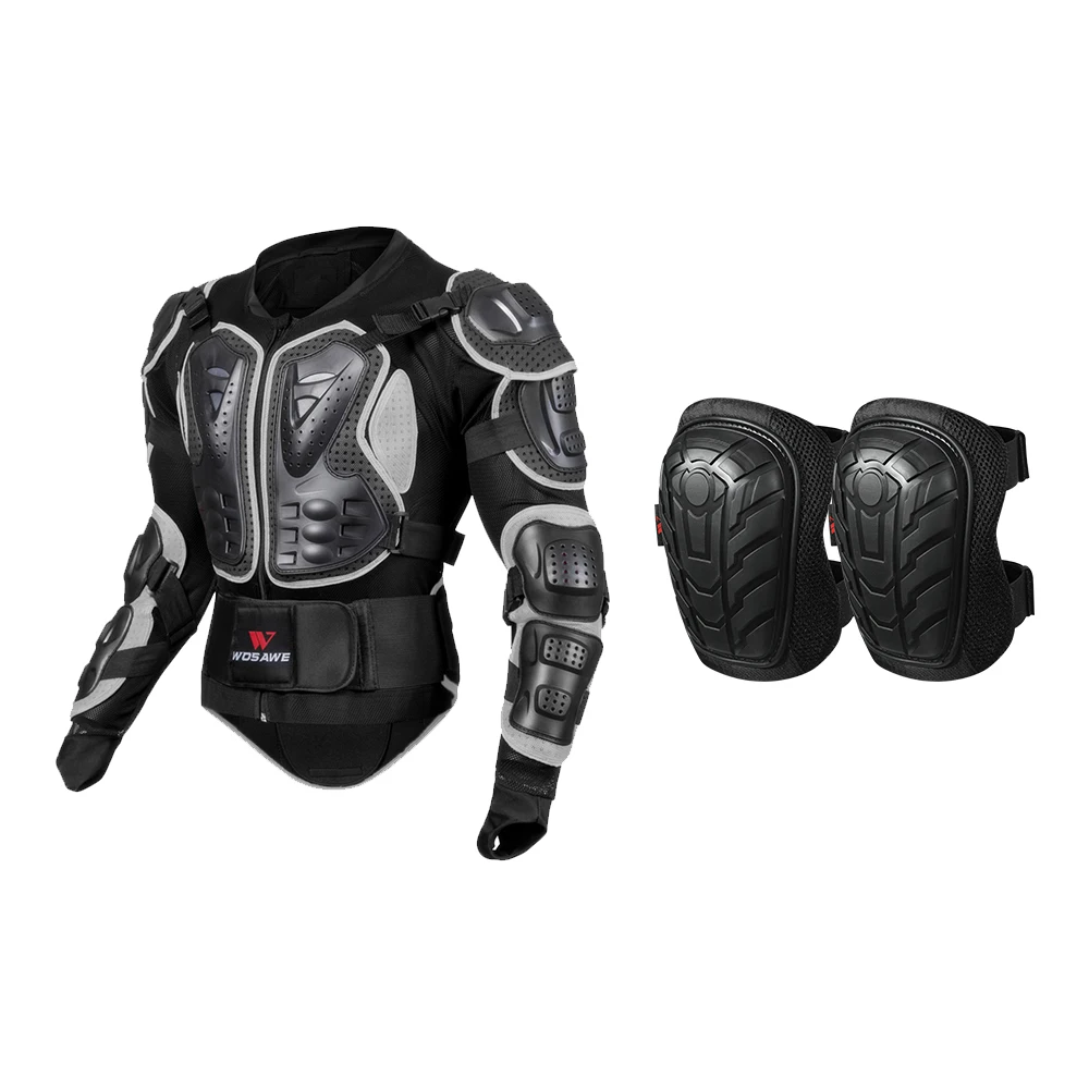 WOSAWE Motorcycle Full Body Protective Armor Gear Suit MTB Motocross Racing Riding Chest Back Body Protector Moto Armor Gear