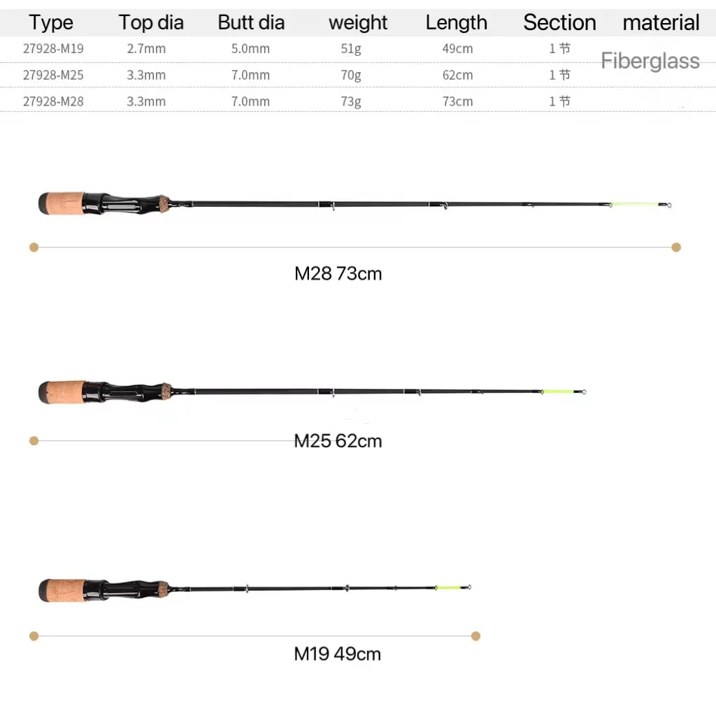 NEWRGY Fishing Rod Carbon Fiber Fishing Rod Spinning Ice Ultralight Fishing Rod