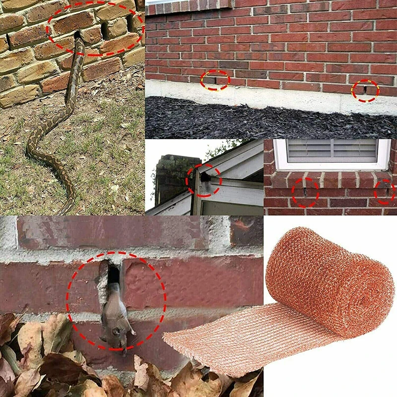 3/6m Copper Wire Net Mesh Stainless Steel Anti-Snail Signal Shielding Net Pest Rodent Mesh Rat Rodent Slug Snail Control Blocker