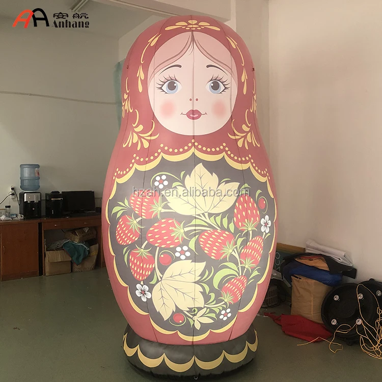 Advertising Cute Inflatable Art Cartoon Inflatable Russian Doll For Decoration