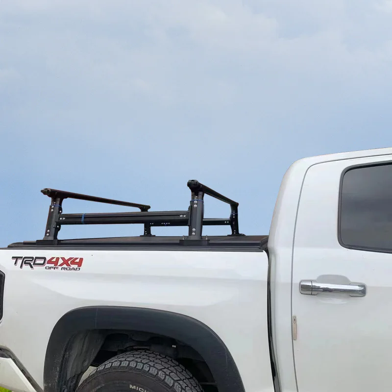 Zolionwil Universal Fit Truck Bed Rack Roof Luggage Rack Aluminum Pickup Truck Bed Ladder Rack