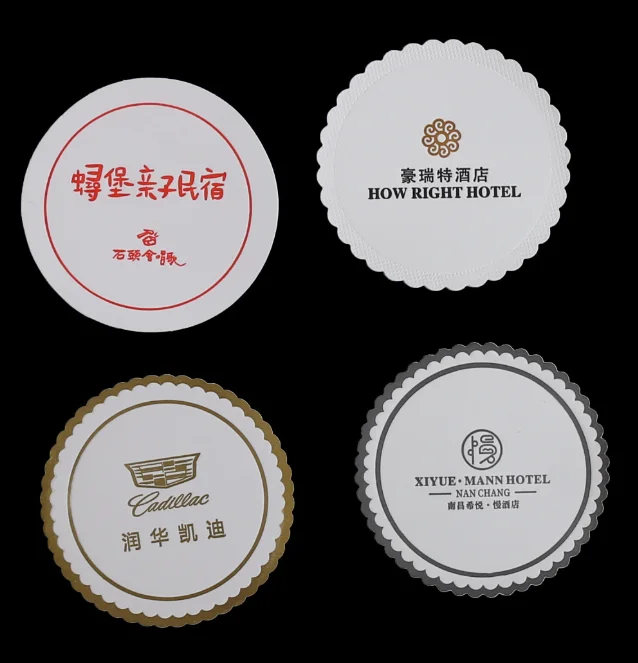 Wholesale Custom Printed Round Cheap Absorbent Paper Cardboard Drink Cup Beer Coasters