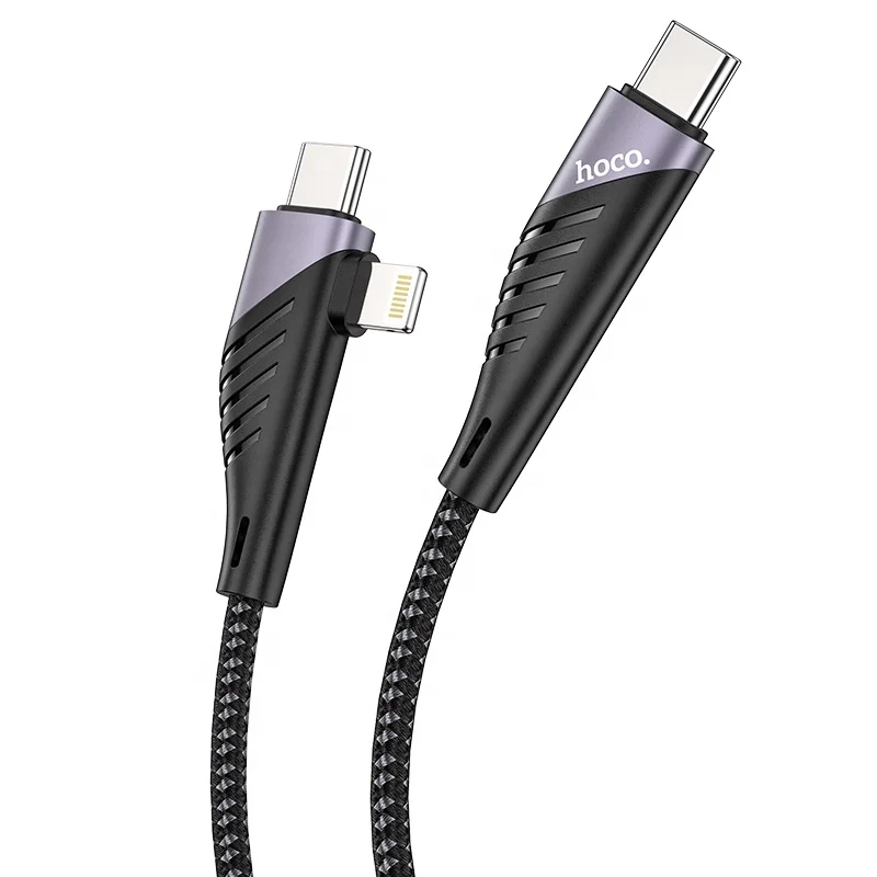  U95 2-в-1 PD кабель для передачи данных и зарядки с разъемом Type-C/Lightning PD20W телефон