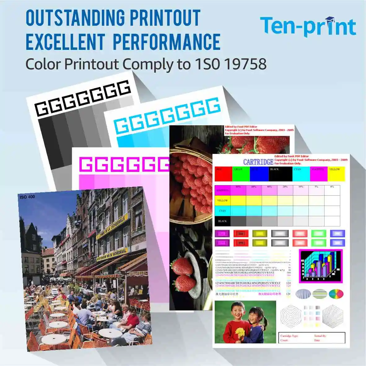 Ten-print повторно изготовленный CS/CX 310 410 цветной тонер-картридж для Lexmark 417 510