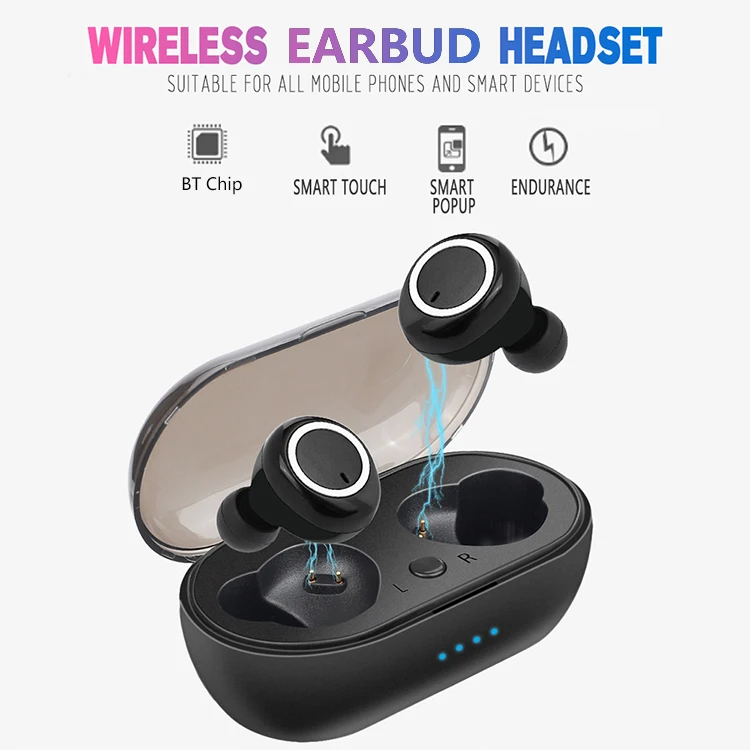New Y50 bt 5.0 sleep earbud mini wireless music earphone headphone IPX6 smart touch tws waterproof headset