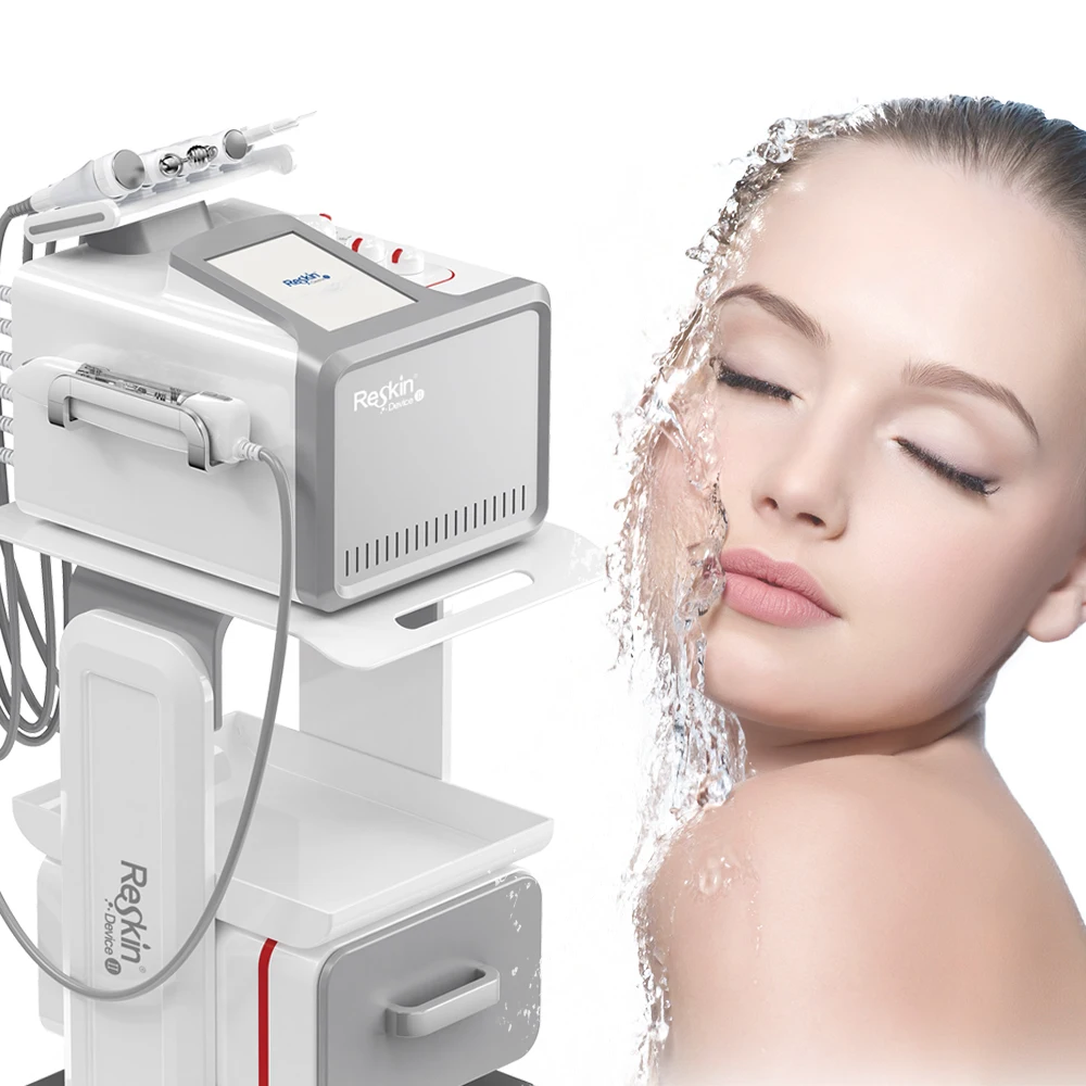DIMEI Reskin Needle Free Mesotherapy Skin Care Beauty Equipment Ultrasonic Skin Scrubber Facial Hydro Dermabrasion Machine