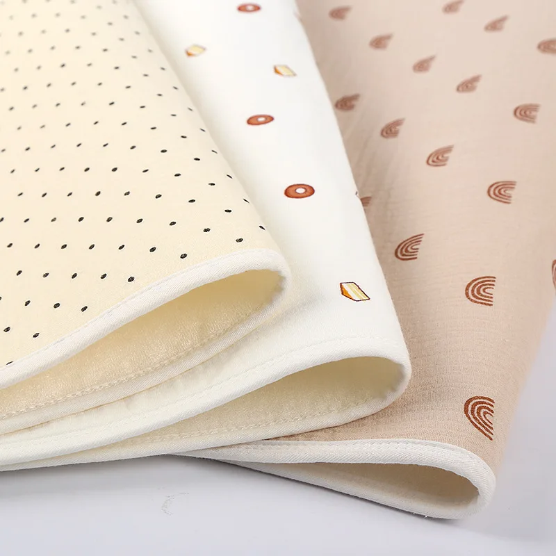 Lokeystar Printed Waterproof Baby Diaper Changing Pads Reusable Muslin Cotton Baby Changing Mat Covers
