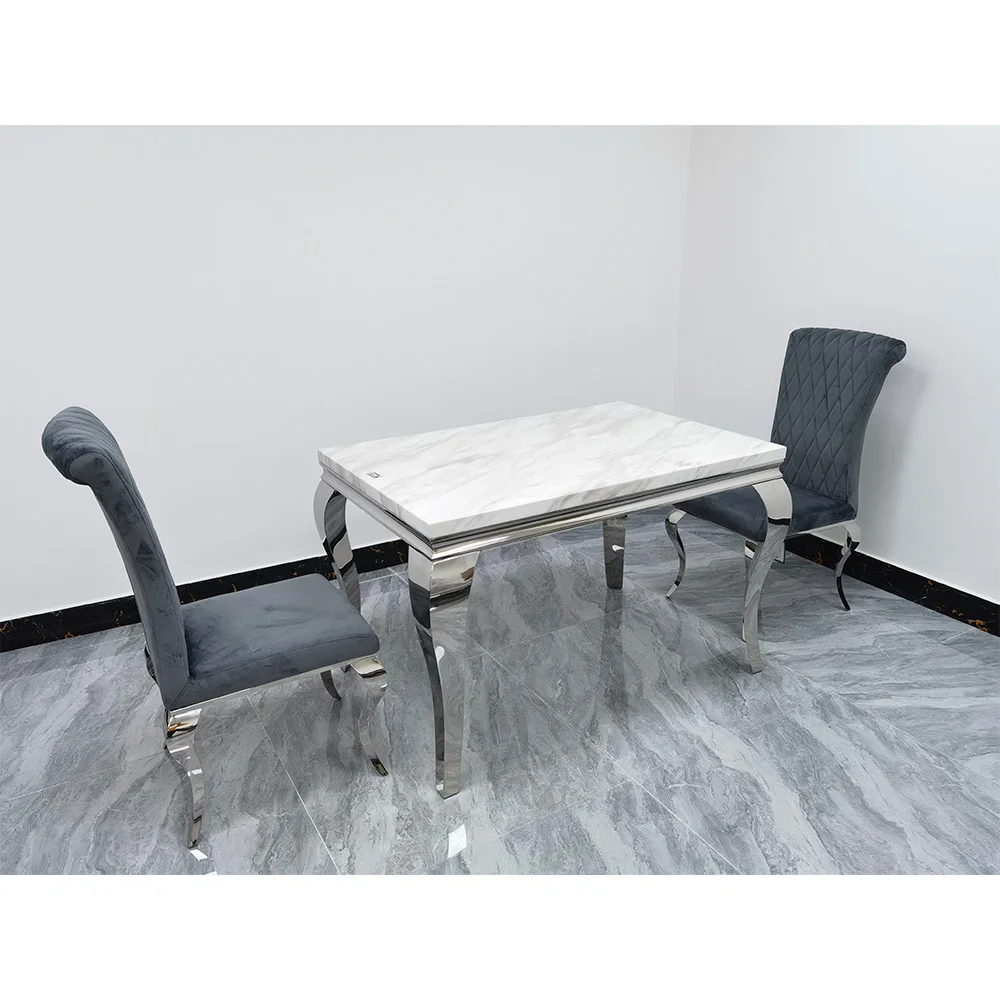 Роскошная мебель для отеля, обеденный стол из нержавеющей стали с деревянной столешницей для ресторана