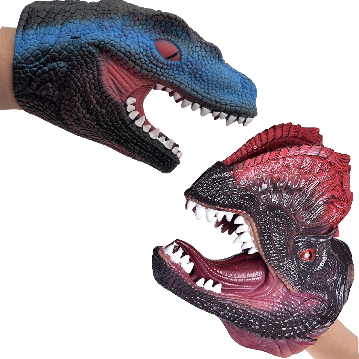 Manufacturer Spot Shark Soft Silicone Kids Playing Toys Role Playing Animal Dinosaur Hand Puppet