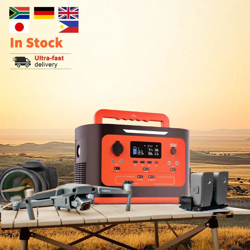 Outdoor Portable 1000W 288000mAh Rechargeable Emergency Power Bank Camping Energy Generator Power Station