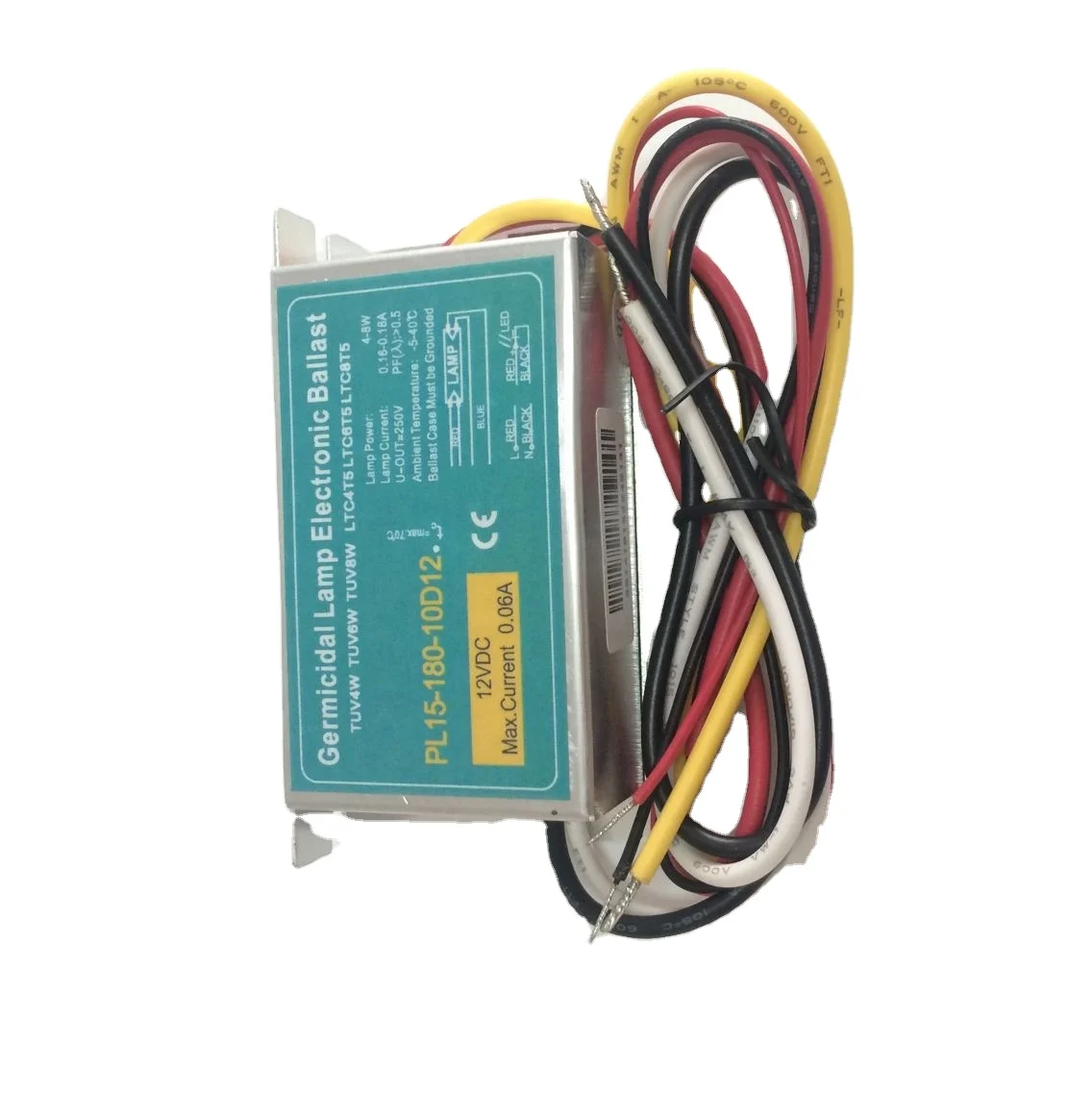 PL15-180-10D12 uvc Легкий Электронный балласт 4-10 Вт DC12V TUV 4 Вт 6 Вт LTC4T5