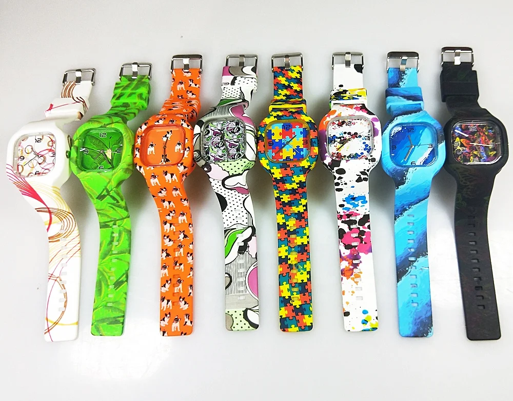 
Customize Your Own Mold Newest 5ATM Waterproof Top Quality Silicon Watch Japan Movement Interchange band Custom logo 