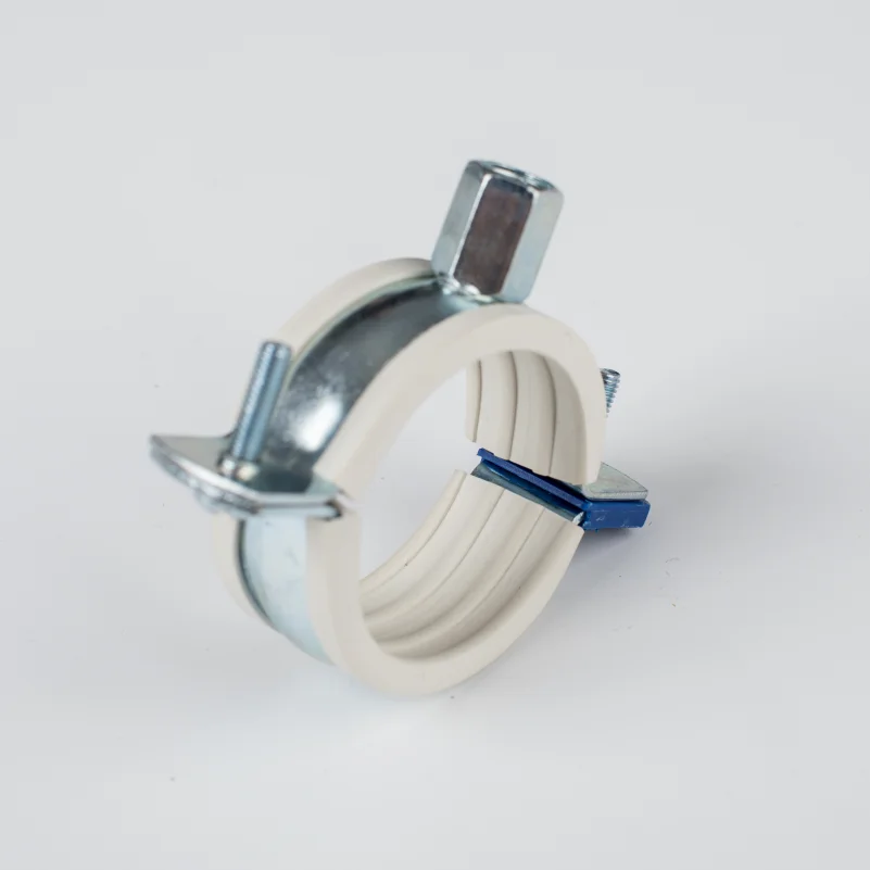 
quick galvanized heavy duty pipe clamp with rubber easy lock 