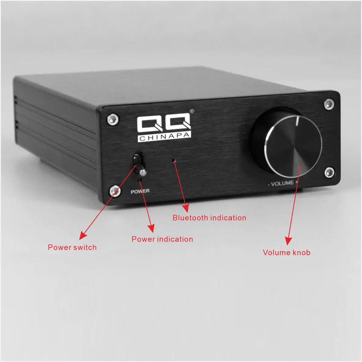 QQCHINAPA BT 100W 2CH 24V Mini HiFi Stereo Audio Class D home  Amplifier  For Home Theatre System
