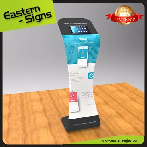 China manufacturer aluminum fabric trade fair easily install cardboard leaflet display t-shirt cardboard display