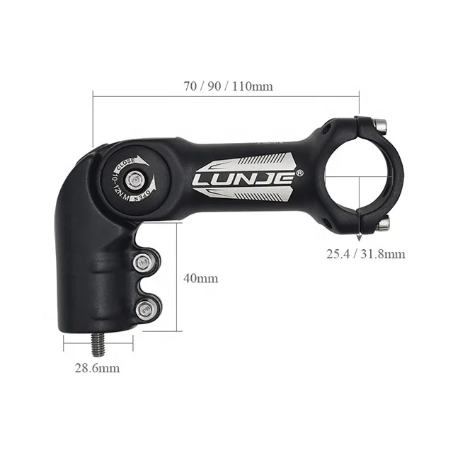 LUNJE Bicycle parts Adjustable Heightened Stem Adjustable-angle Mountain bike Bicycle Stem