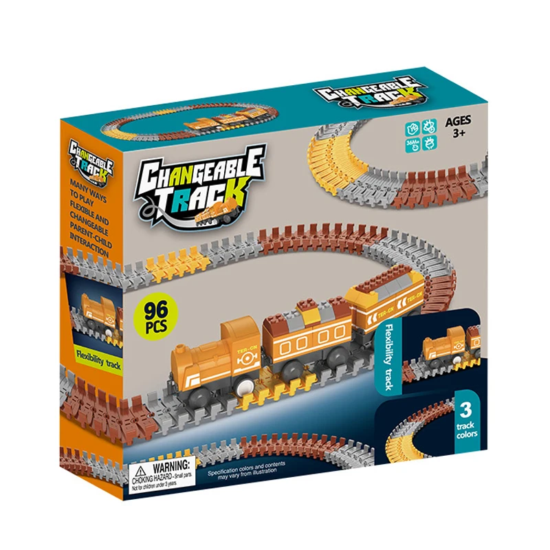 Sliding train classic flexibility assembly diy electric toy car track set