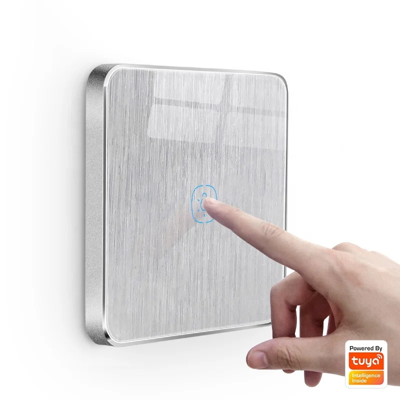 AI speaker voice control tuya zigbee 3.0 switch EU Standard Neutral+L line 1gang smart thing touch screen light s