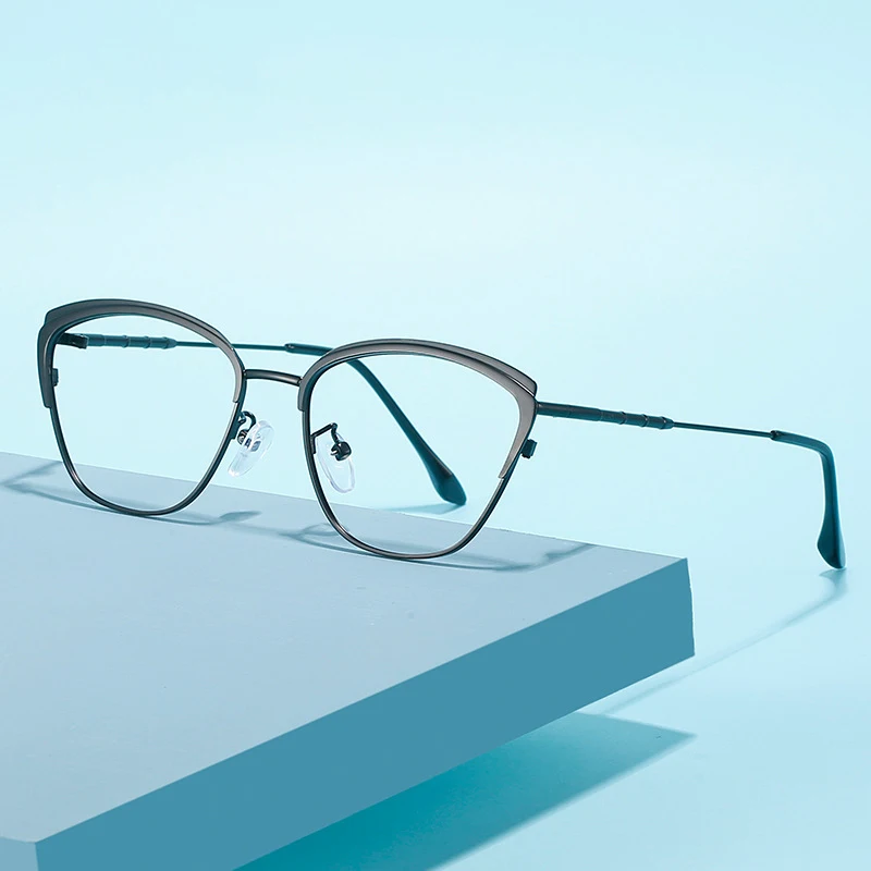 1931 Cat Eye Photocromic Glasses Anti Radiation 2 In 1 Blue Ray Photochromic Optical Frames For Men Women