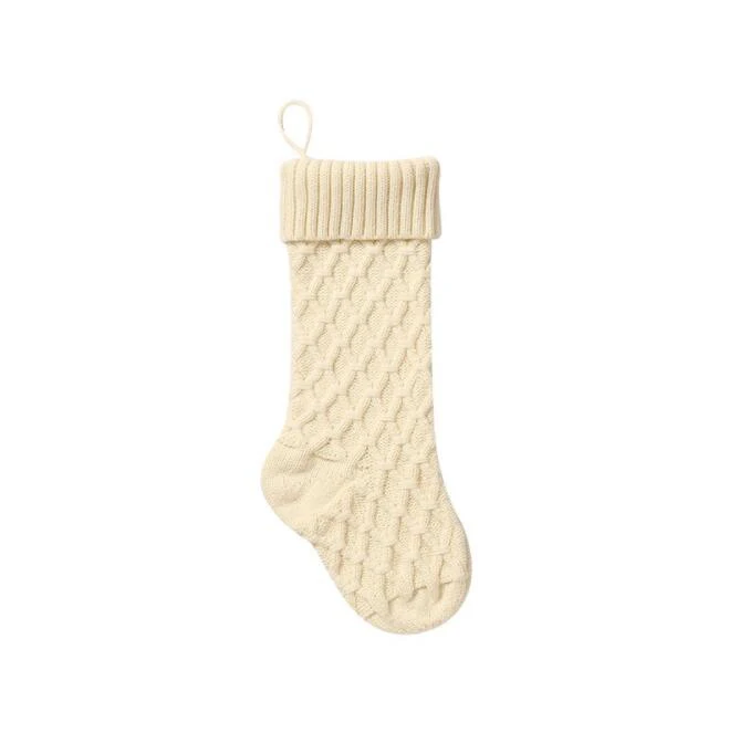 CFP G271 Blank Knit Stocking Stocked Cable Christmas Stocking