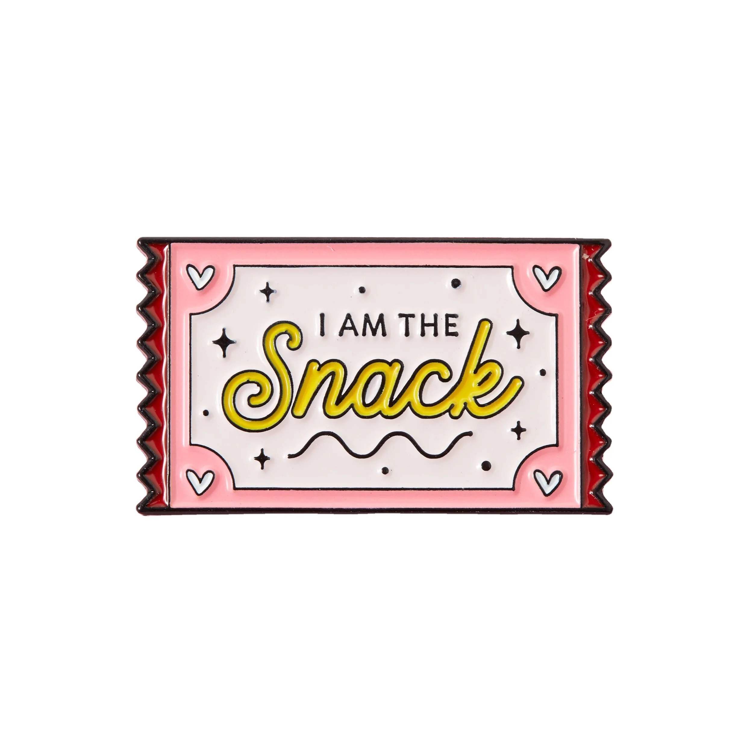 Popular Cute Funny Metal Accessories Badges Lapel Pins Custom I Am the Snack Punky Hard Soft Enamel Pin