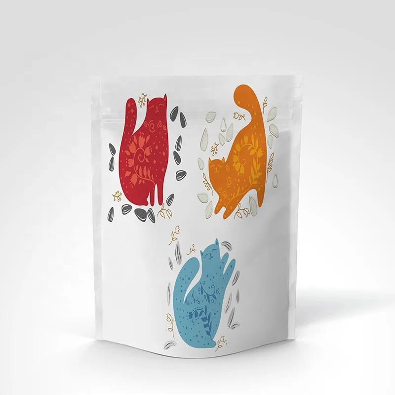 Digital Printing Custom Matte Chia Seeds Packaging Stand Up Pouch Plastic Zipper Food Stand Up Bags