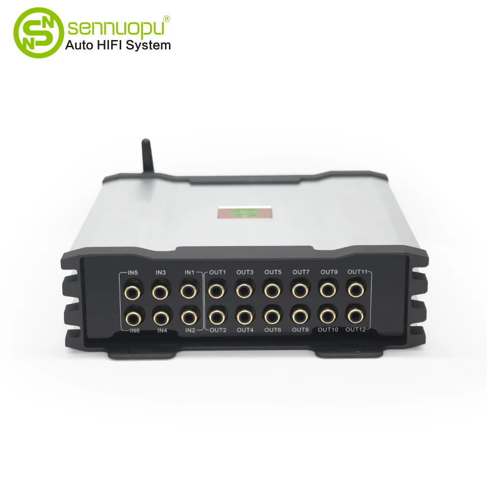 Sennuopu Car Stereo 8 Channel Amp DSP Power Audio Amplifier with 12 Channel Signal Processor