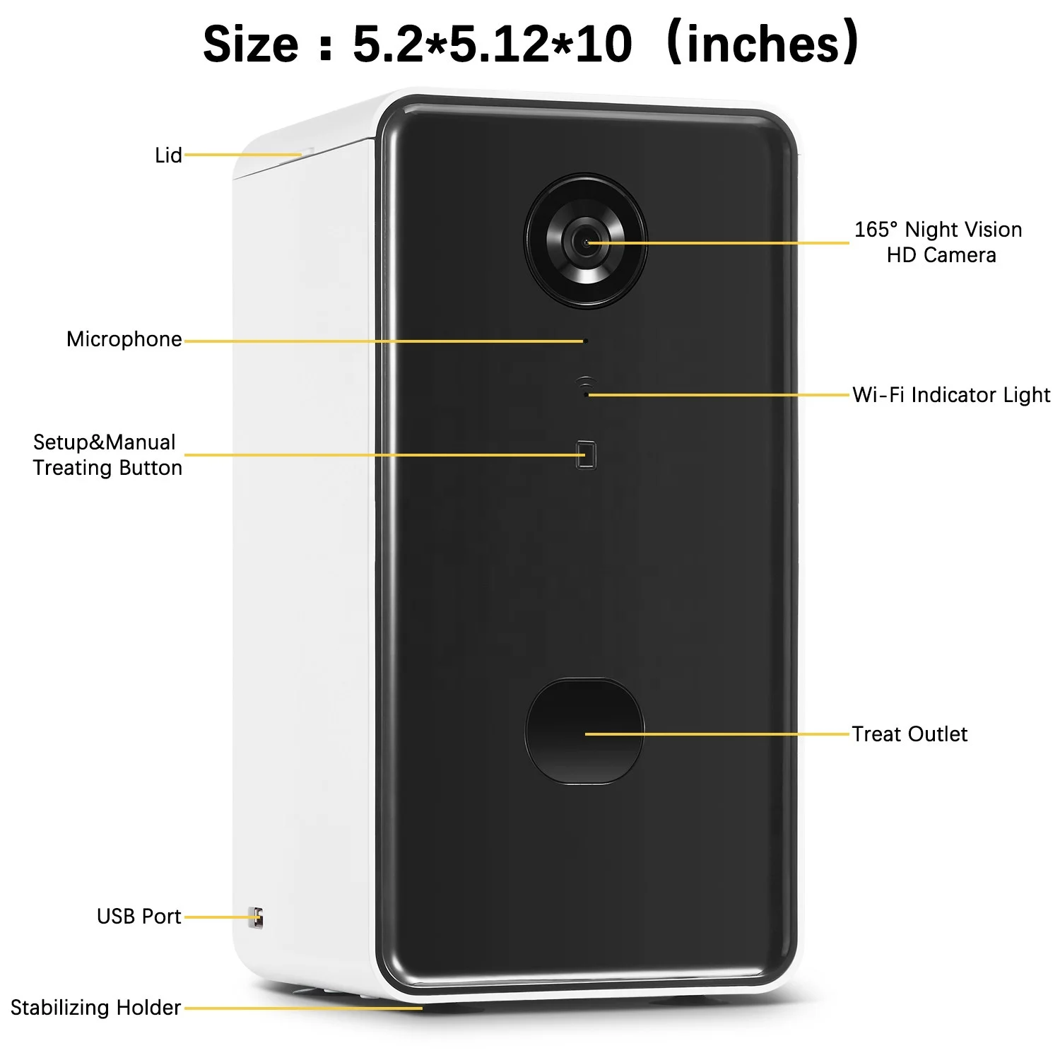 New Arrival Security Monitor Dog Camer Automatic Dog Feeder with Camera Treat Tossing Dog Camera