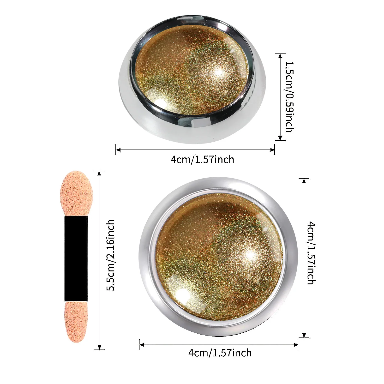 8 Colors Laser Mirror Effect Nail Art Pigment Powder Design Acrylic Nail Magic Mirror Powder