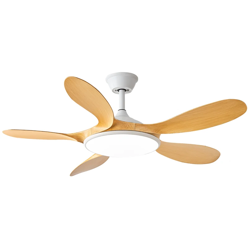 Modern LED Fan Light with Six-Speed Regulation 46/56 Inch Three-Color Light Source Living Room Bedroom Balcony Restaurant Villa
