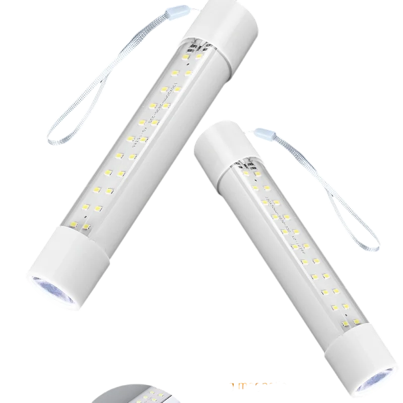 Camping Light Dimmable 30w 50w 80w Rechargeable Emergency LED Tube Light With Flashlight
