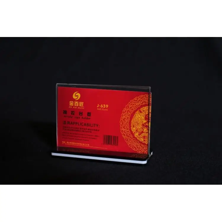 
Factory Custom Long Life High Quality Counter Card Strut Cards Tabletop Easel Acrylic Signs Holder 
