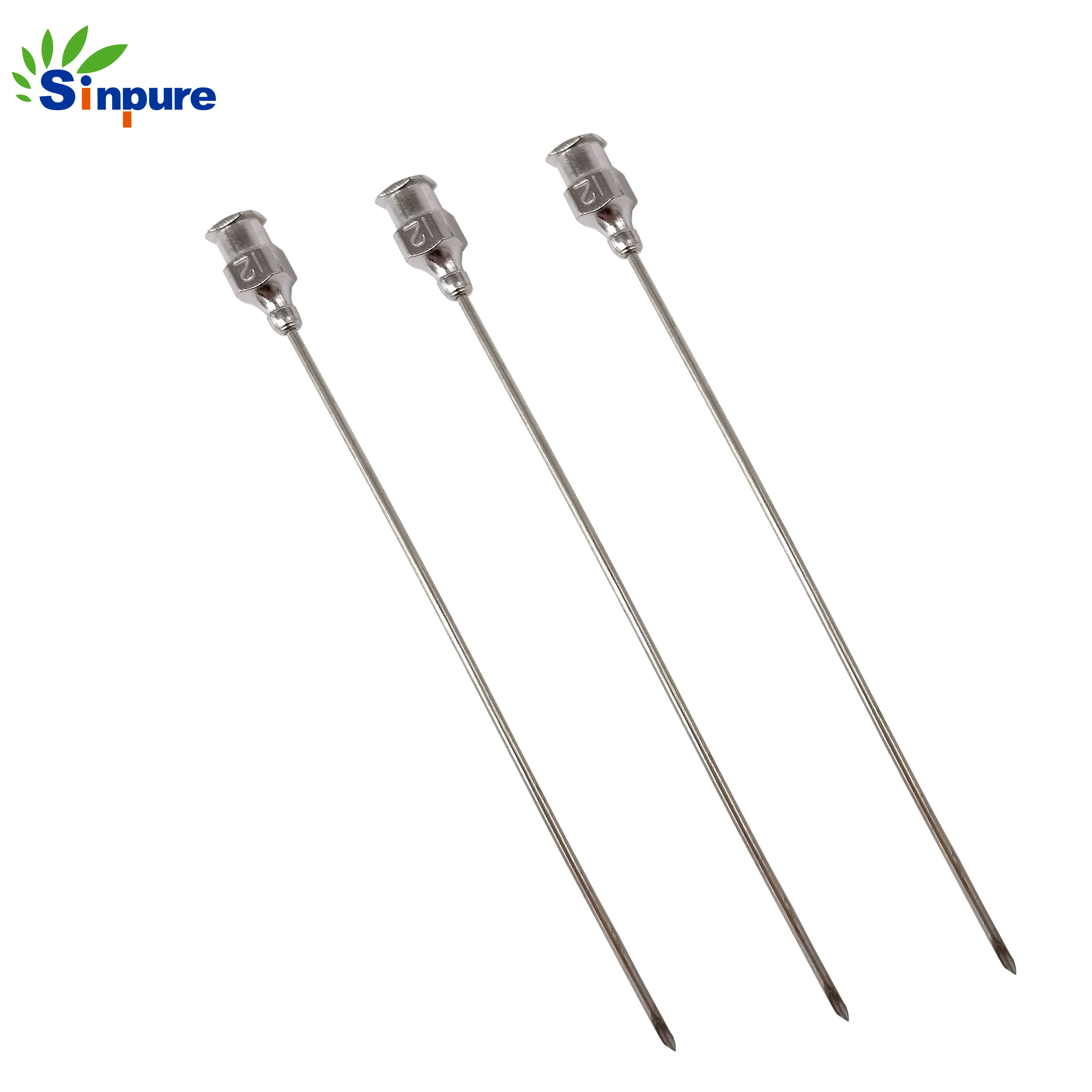 Customized Stainless steel 21G veterinary needle with luer lock for animal use