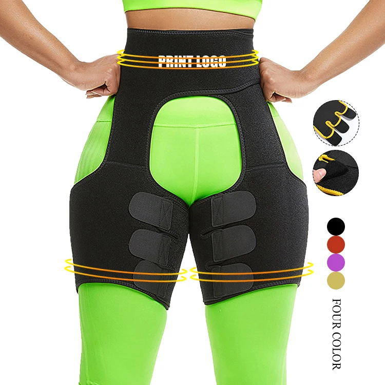
Custom Logo Elasticity Compression Women Neoprene Sauna Sweat Fat Burning Leg Thigh Shaper 