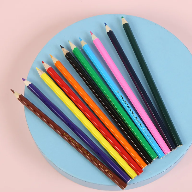 12pcs Color Pencil Supplies Wood Body Material and Standard Pencils Type color pencils bulk