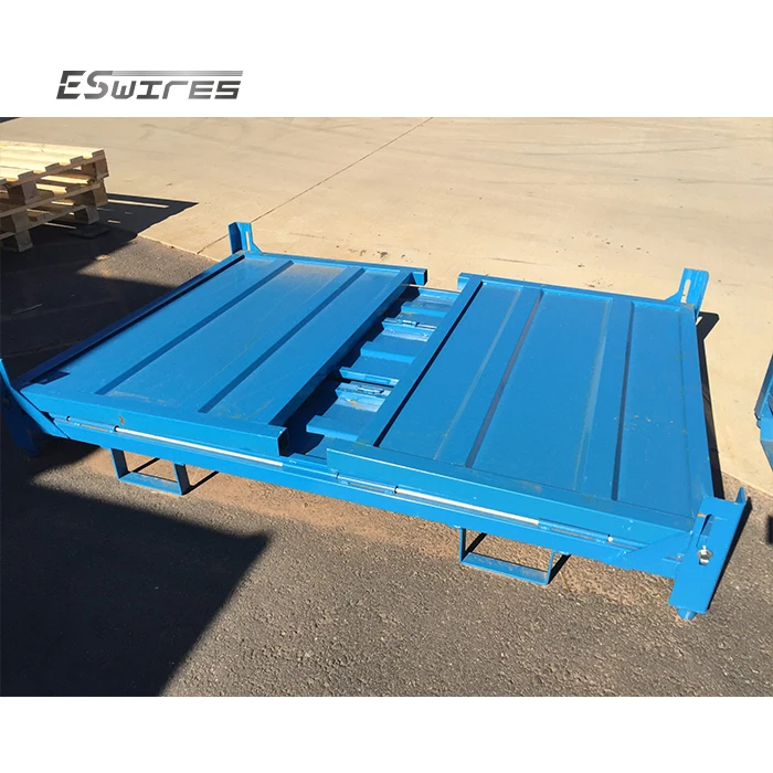 Adjustable Auto Industry Storage Stacking Heavy Duty Folding Sheet Metal Steel Storage Bins