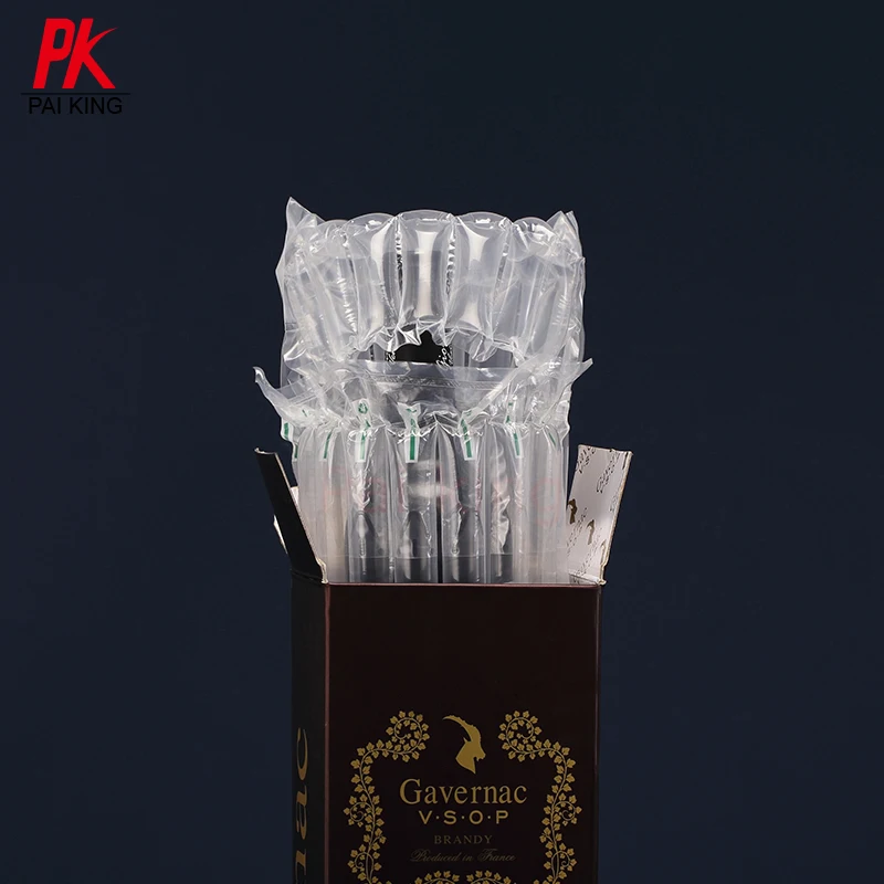 Inflatable wine bottle protector cushioning shipping air column filled cushion bags