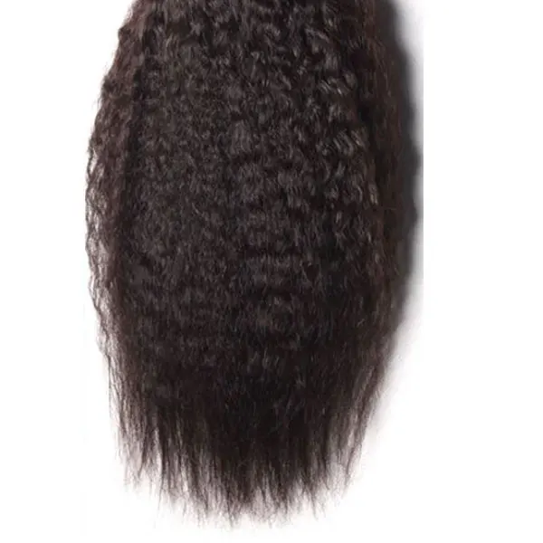 Raw cambodian unprocessed kinky straight virgin micro links ring human hair