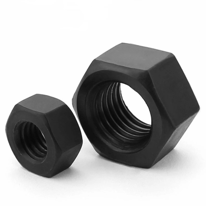  DIN934 высококачественные шестигранные гайки 45 # из углеродистой стали высокопрочная гайка черного
