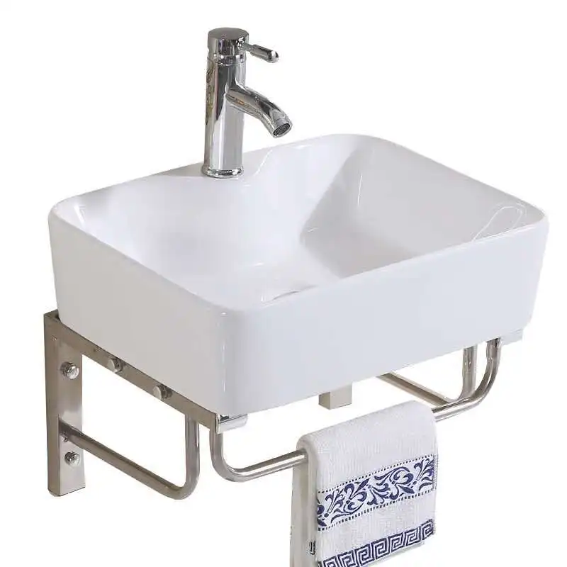 Toilet Simple Wash Basin Rental Room Wash Basin Set Ceramic  Bathroom Washbasin