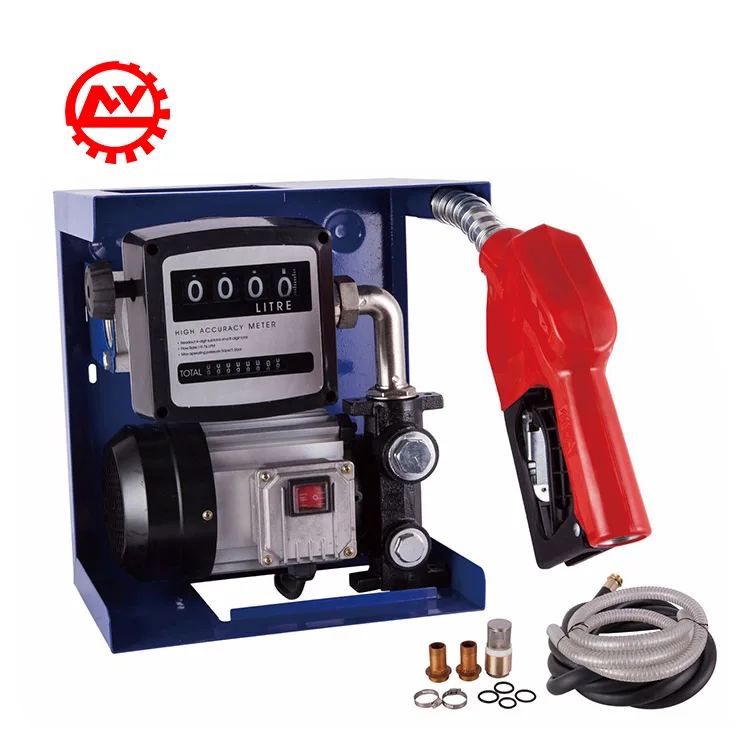 AC Portable Barrel High Flow Rate Drum Oil Kerosene Electrical Diesel Fuel Transfer Pump Kit