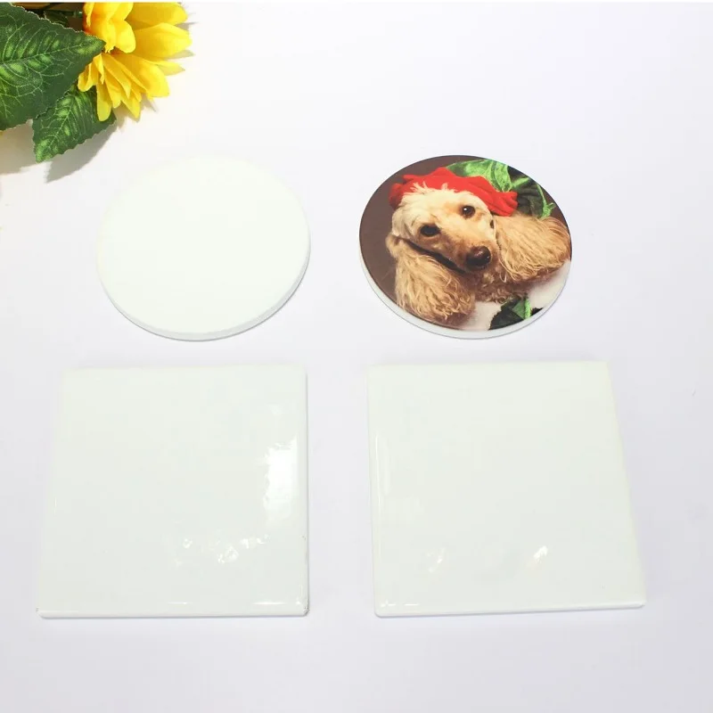 Wholesale Cheap Price Blank Sublimation tile ceramic Coaster With cork backing