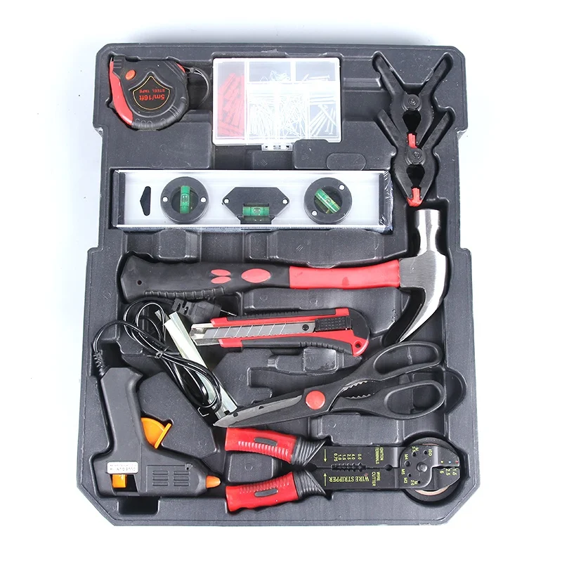Manufacture wholesale 186pcs kraft mate electrical complete household tool box set