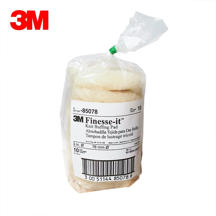 3M 85078 Finesse-it Knit 8000 RPM Automotive Car Polishing White Wool Balls Buffing Pad