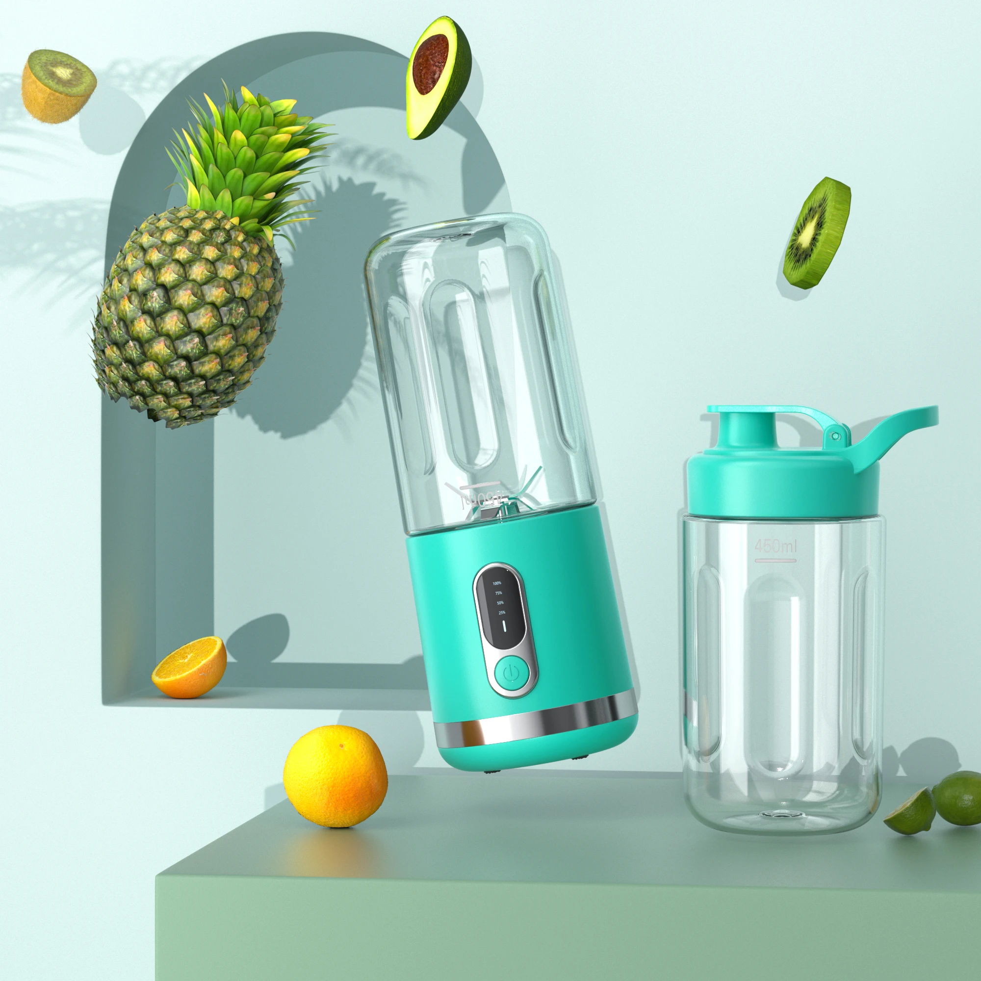 Portable USB rechargeable juice mixer mini fresh juicer blender cordless juicer blender for home use