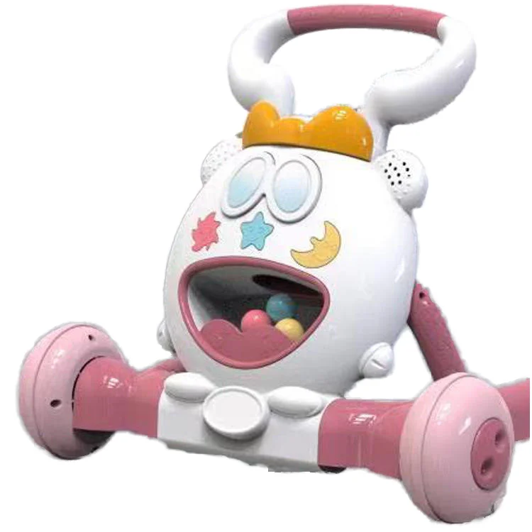 Hot Sale 4 in 1 Baby Walker Plastic Mold Wooden Strollers and Car Price Walkers New Listing