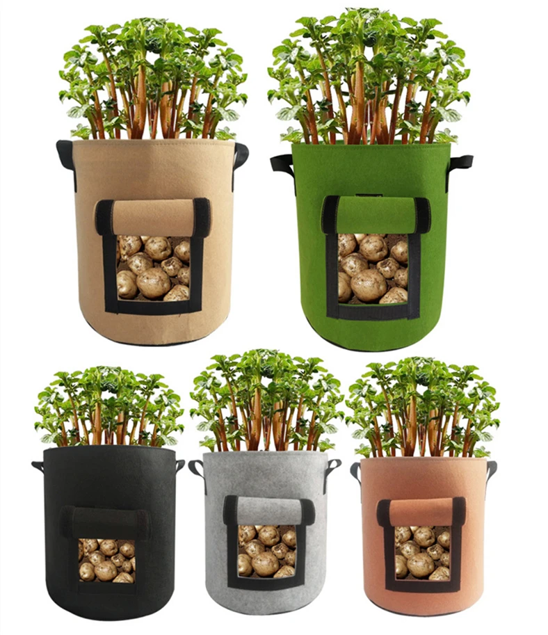 Vegetable felt growing bag Potato growing bag Environmental 7 gallon garden felt  growing bag